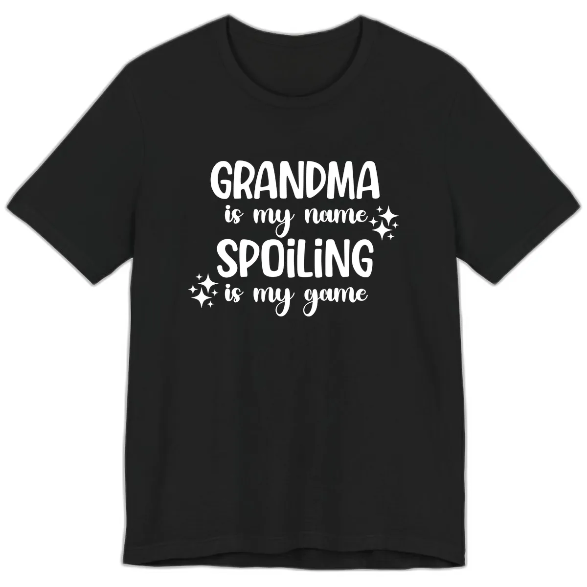 Grandma Is My Name Spoiling Is My Game Premium T-Shirt in Black